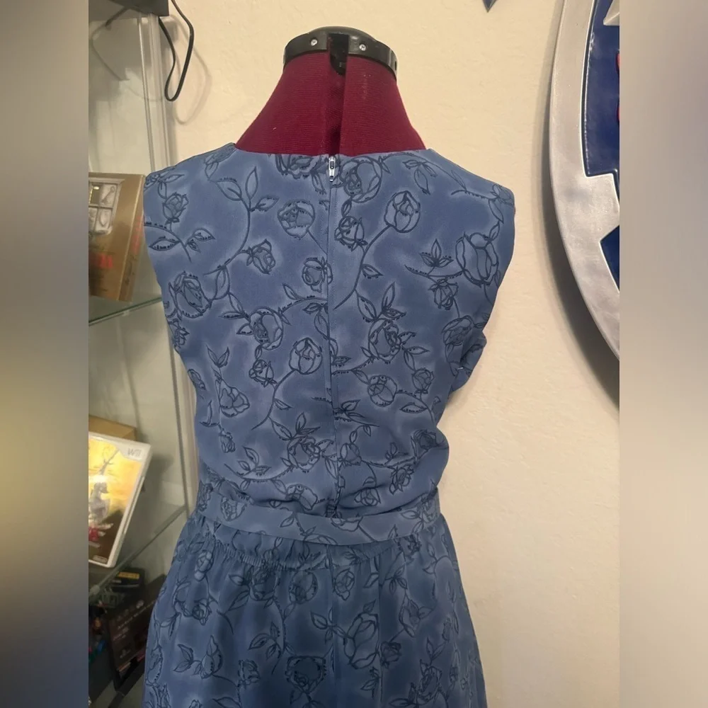 Leslie Faye “80s Does 40s” Floral Belted Midi Dress – Vintage Size 14 - Picture 4 of 9